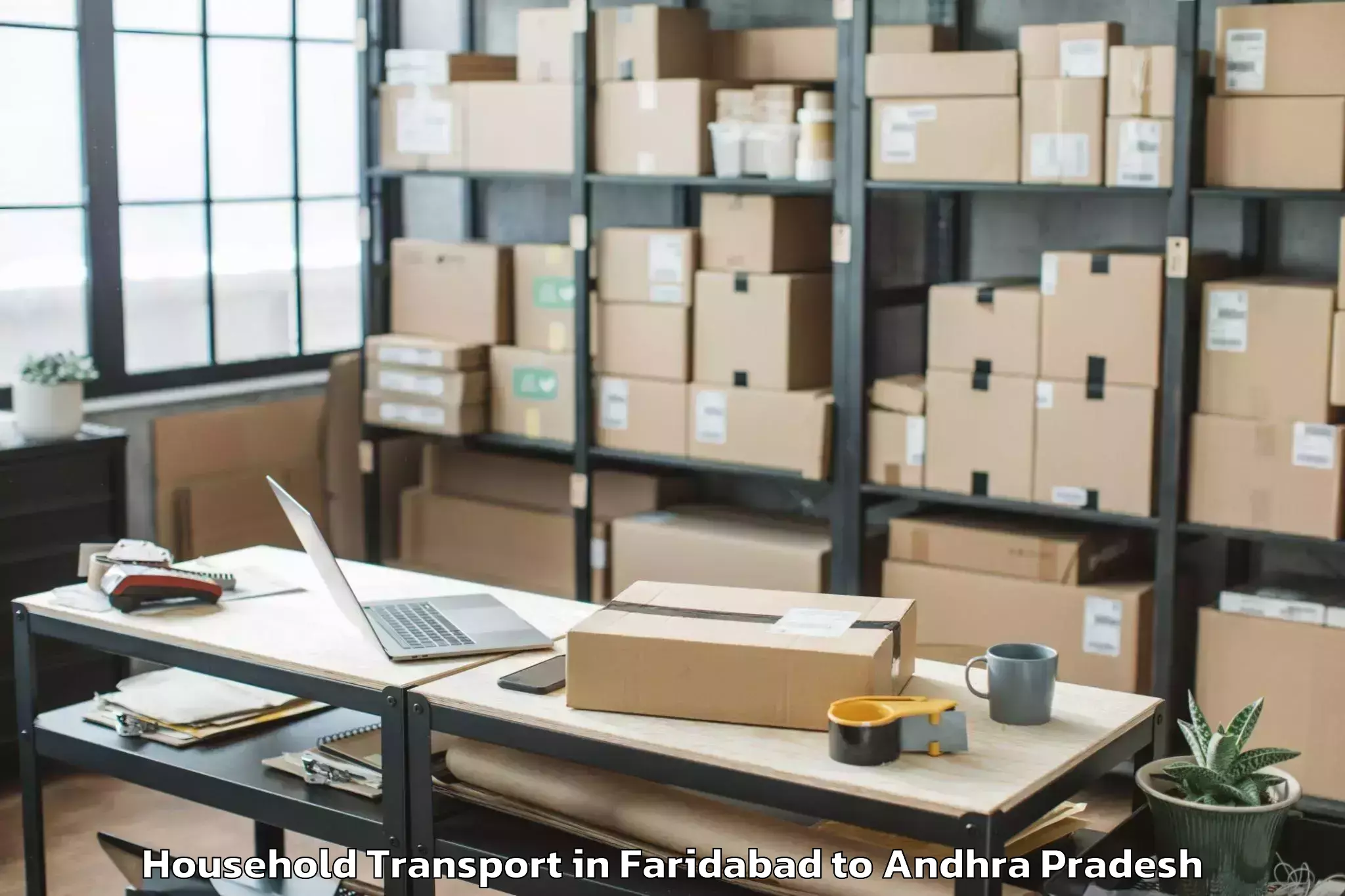 Book Faridabad to Duggirala Household Transport